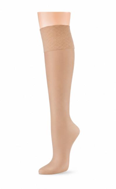 5 Paar TippTexx 24 Wellness-Fein-Knie-Strümpfe, 30den, ohne Gummidruck